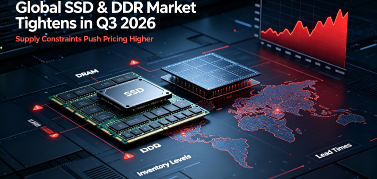 AI-ఆధారిత గట్టి సరఫరా మధ్య Q3 2026లో గ్లోబల్ SSD & DDR ధరలు పెరిగాయి; GUDGA గ్లోబల్ B2B భాగస్వాముల కోసం స్థిరమైన సరఫరాను నిర్వహిస్తుంది